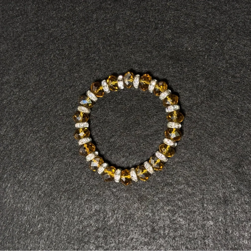 Chic Gold and Silver Crystal Bracelet